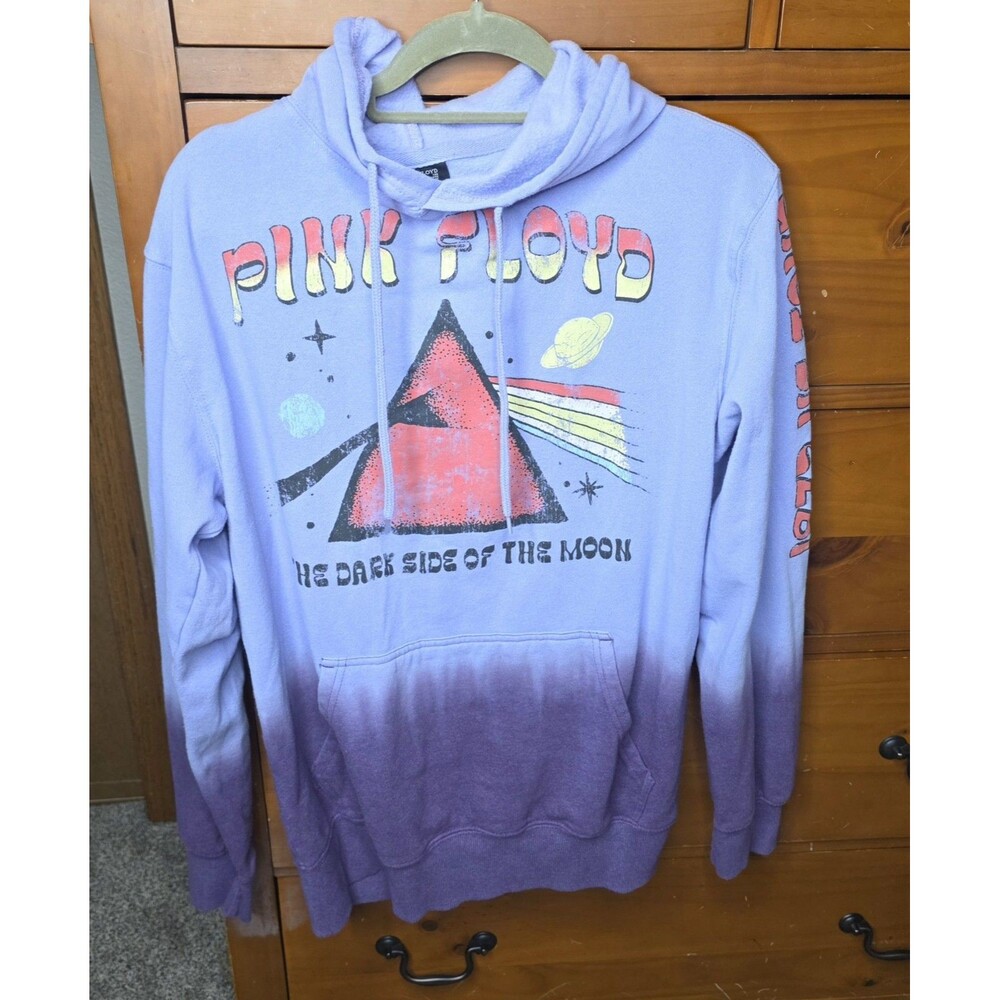 Pink Floyd Hoodie Size Medium Purple Dark Side Of The Moon 1973 Tour Sweatshirt